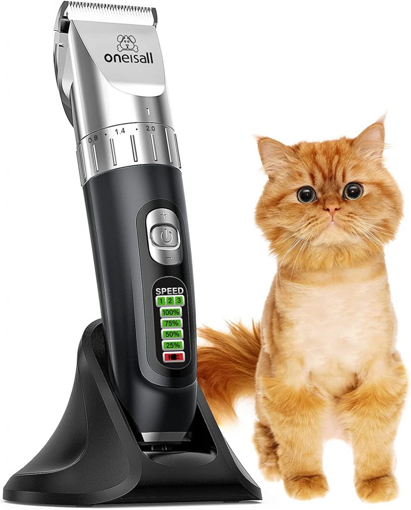 Oneisall Cat Hair Trimmer is shaving smooth with its blade perfectly designed to cut both long hair and short cat hairs. 