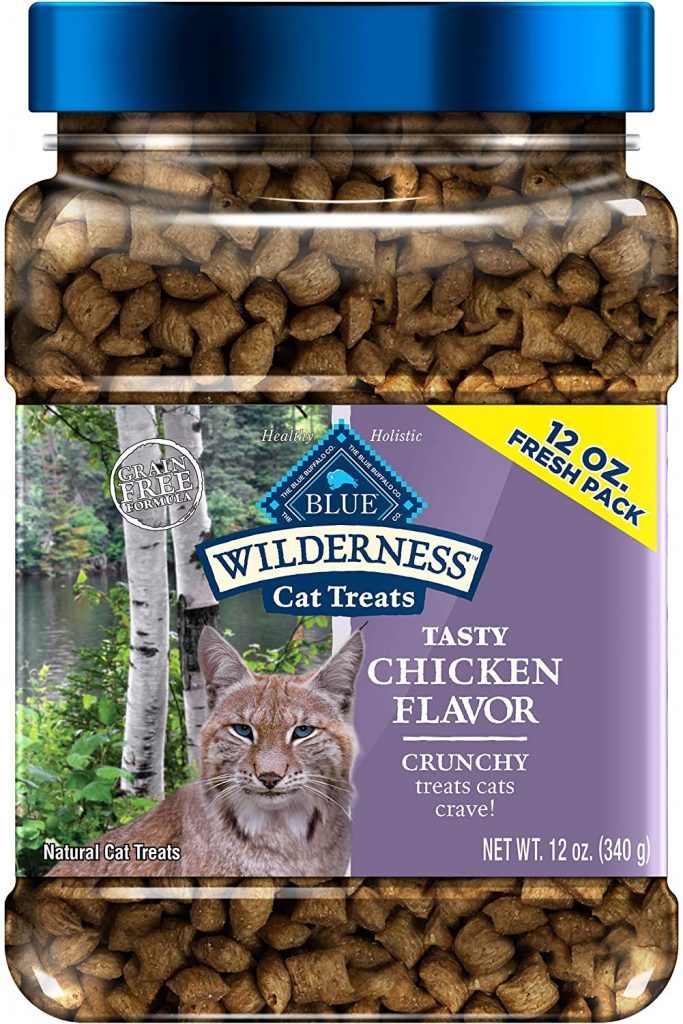 Blue Buffalo Wilderness Grain is made of real and natural eat loved by cats. The treats are delicious and contain good protein concentrations suitable for the cat's diet.