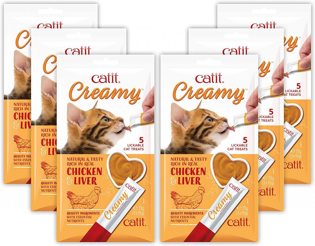 Catit Creamy Lickable Cat Treat is highly rich in amino acids essential in the cat's diet. You can feed this treat directly to your cat from the tube or serve it to the cat on a dish as a dedicated and unique reward.