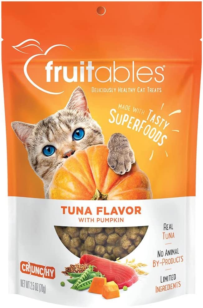 Fruitables Cat Treats have a blend of the richness of nutrient-rich ingredients like tuna, flaxseed, pumpkin, and pea fiber resulting in delectable protein flavors that your cat will adore.