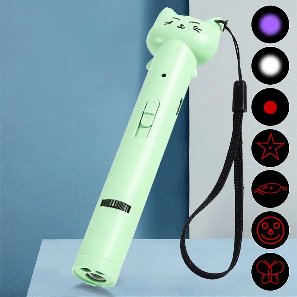 Partspower Laser Pointer Interactive Cat Toy has five projection styles: the star, point, mouse, butterfly, and smile face. The patterns are easily discernible, and the laser is extremely strong. It enhances your connections with your cat, driving your cat crazy and making you entertained as well. 