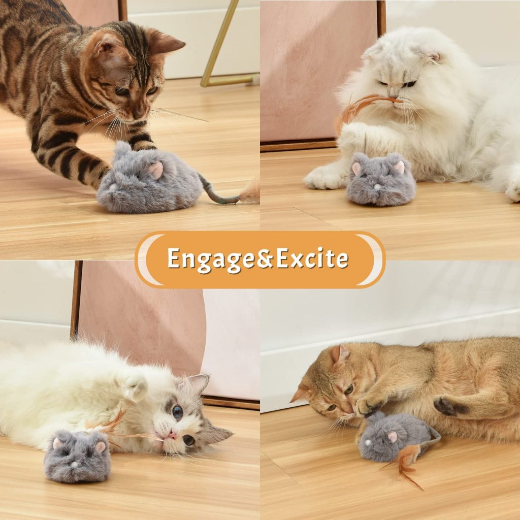 Pawthquake Interactive Cat Mouse Toy is composed of premium fluff, high-quality ABS, and food-grade silicone, making it durable and scratch and chew-resistant.