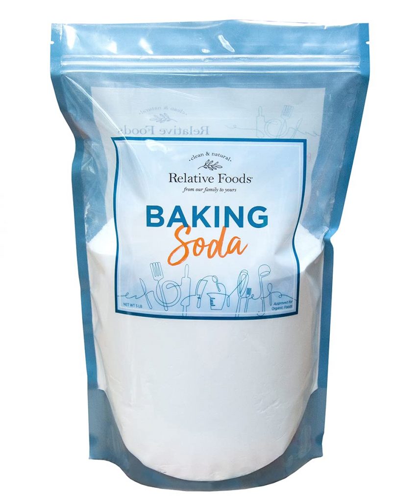 Relative Foods Baking Soda is allergen and gluten free, can be used to clean out the litter box, clean your cat's teeth and eliminate fleas