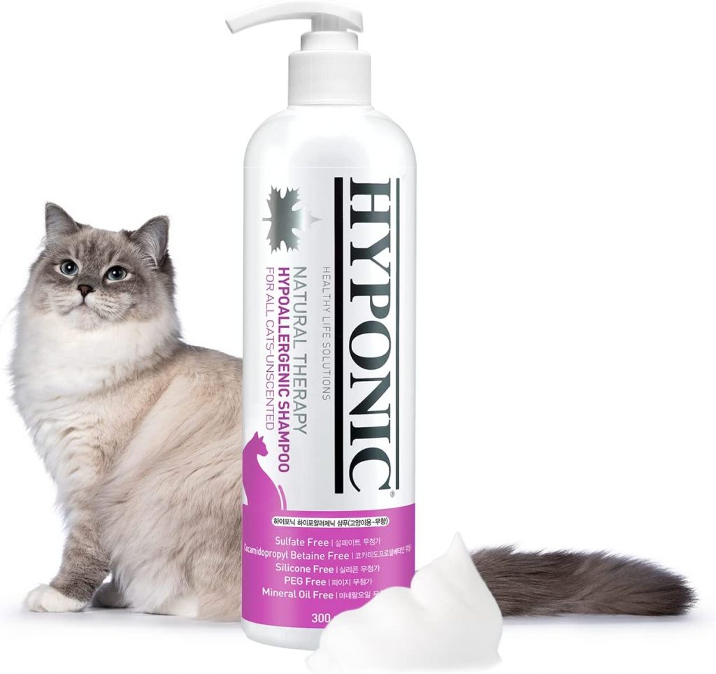 HYPONIC Hypoallergenic Premium Shampoo for All Cats provides all your cat's coat needs in one lather, eliminating the need for a separate conditioner and saving you money in the long run.