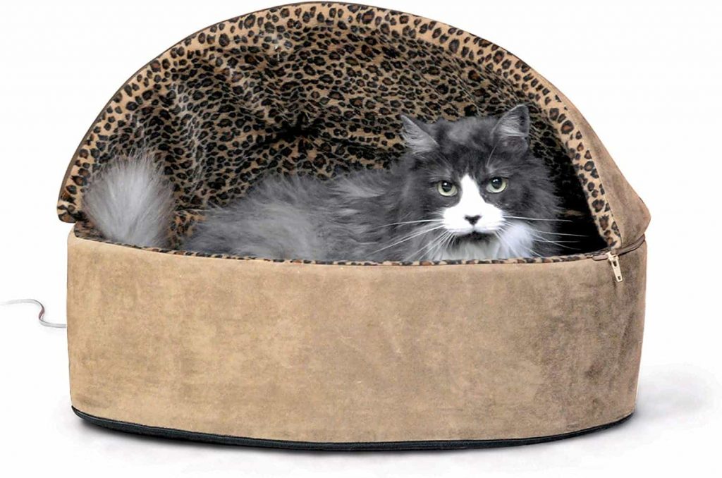 K&H Thermo Kitty Deluxe Hooded Cat Bed